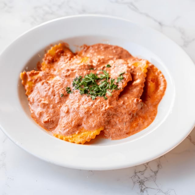 Shrimp and Lobster Ravioli.