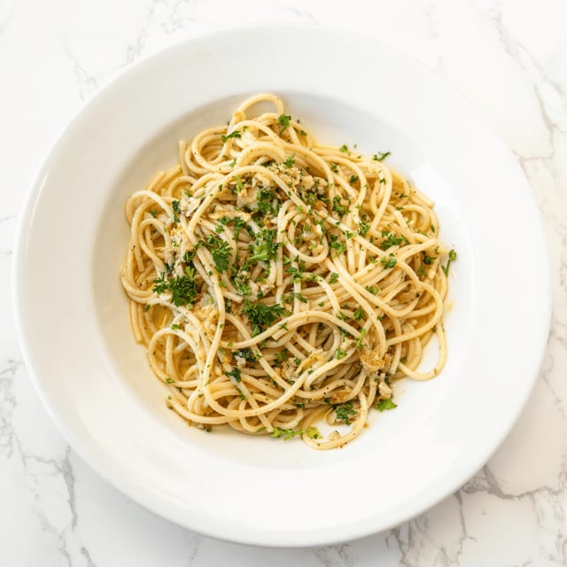 Spaghetti w/Garlic Oil.
