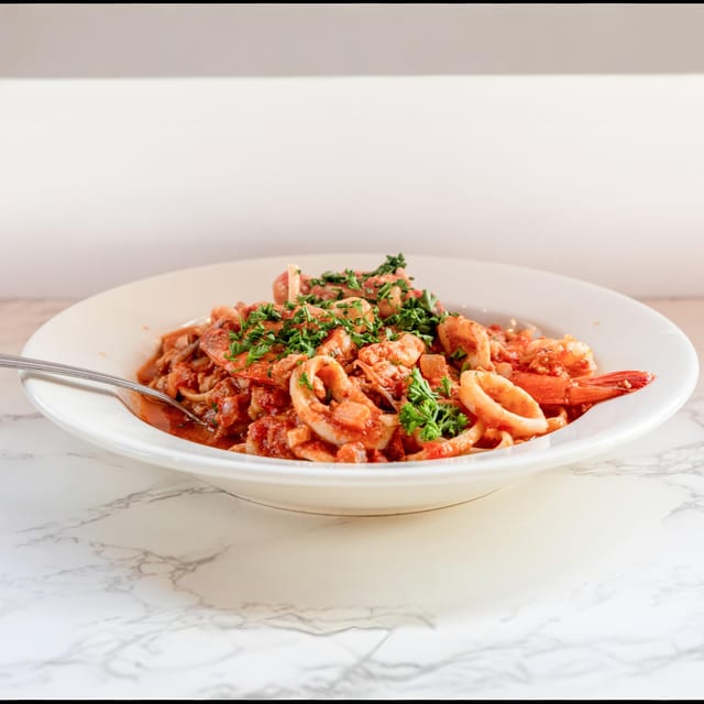 Kelly's Seafood Pasta.
