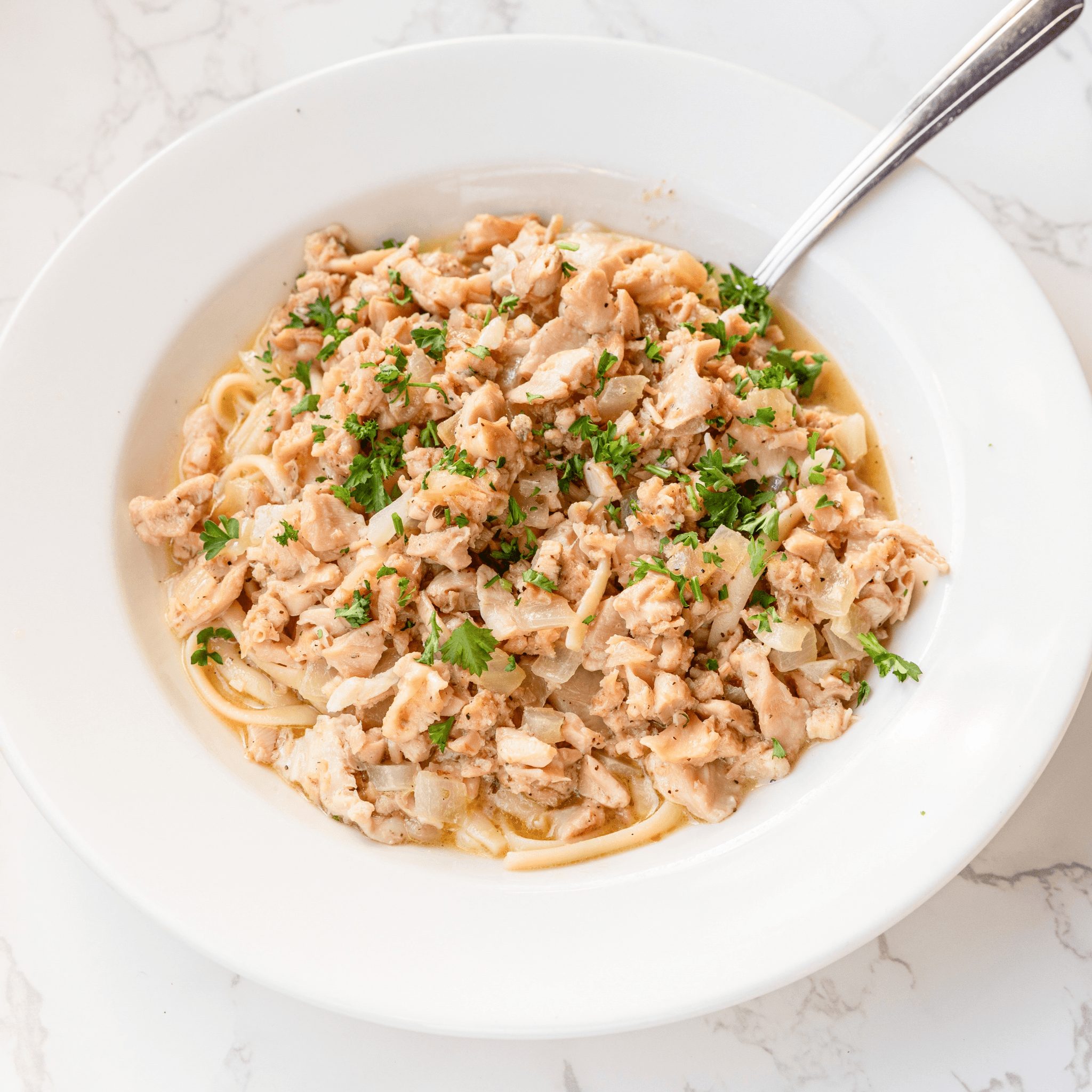 Luisa's Linguini with Clam Sauce.