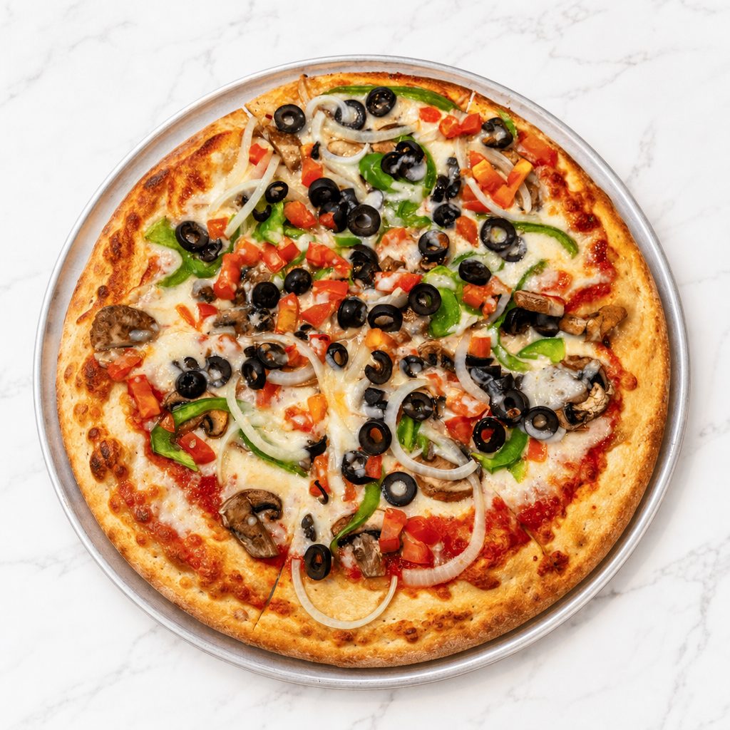 Giant Vegetarian Special Pizza.
