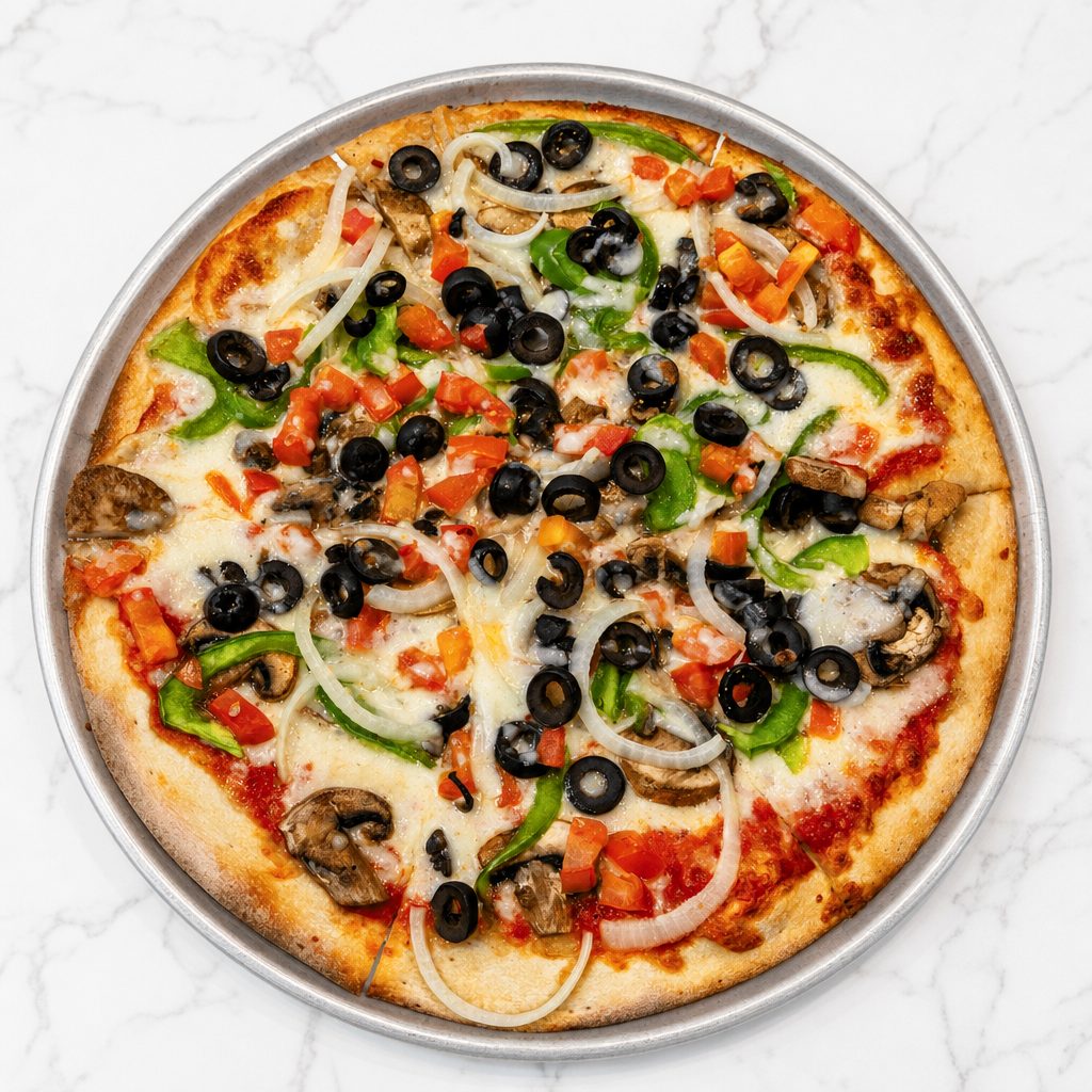 Small Vegetarian Special Pizza.