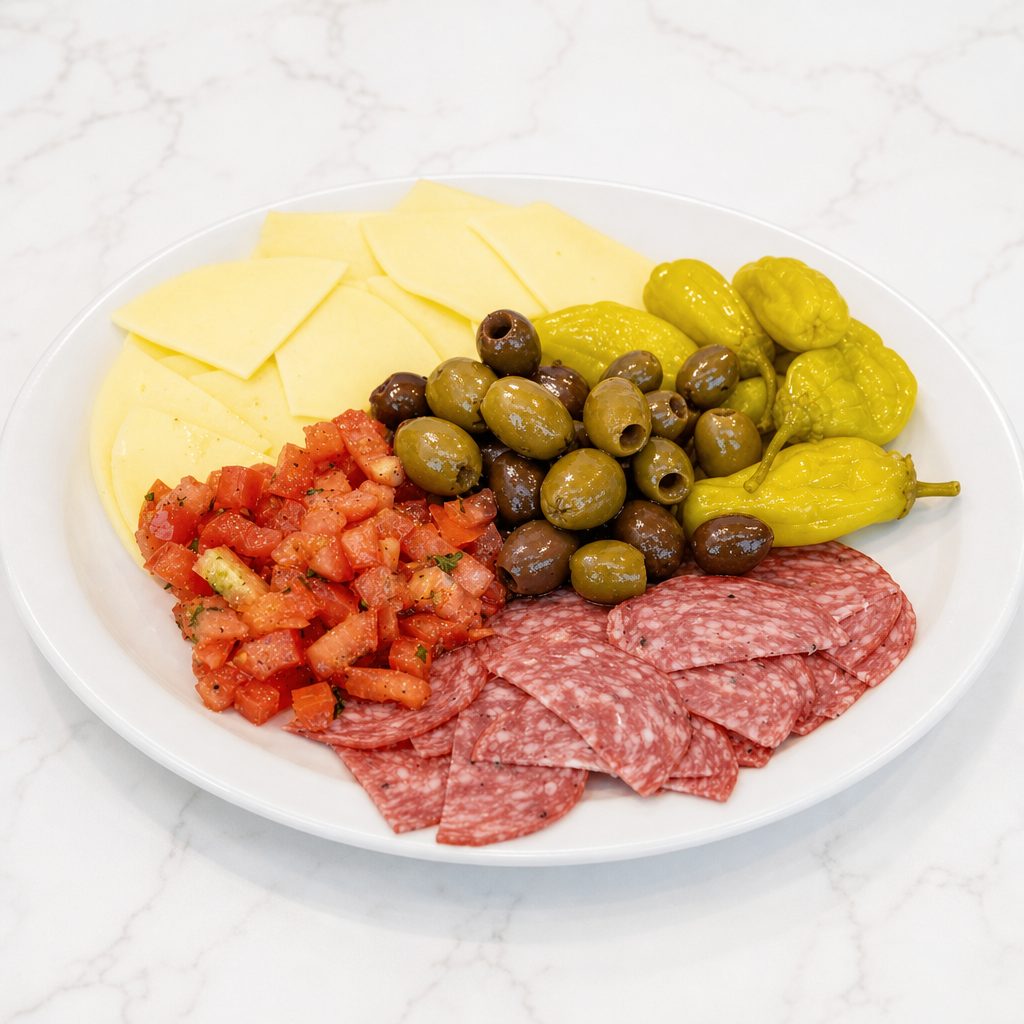 Salami and Cheese Plate.