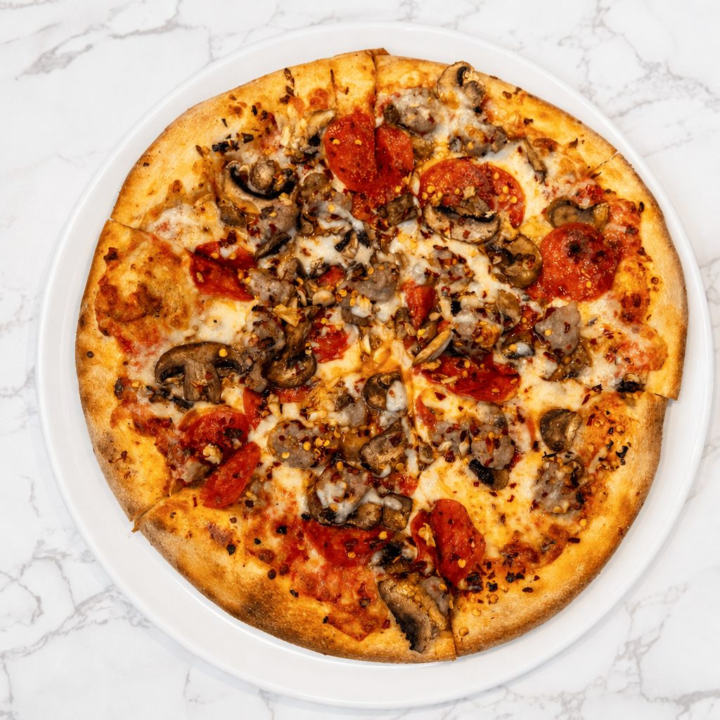 Large Babo's Special Pizza.