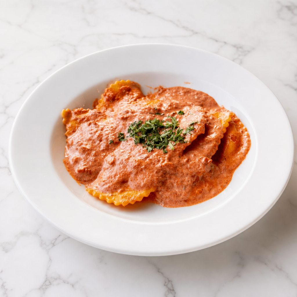 Shrimp and Lobster Ravioli.