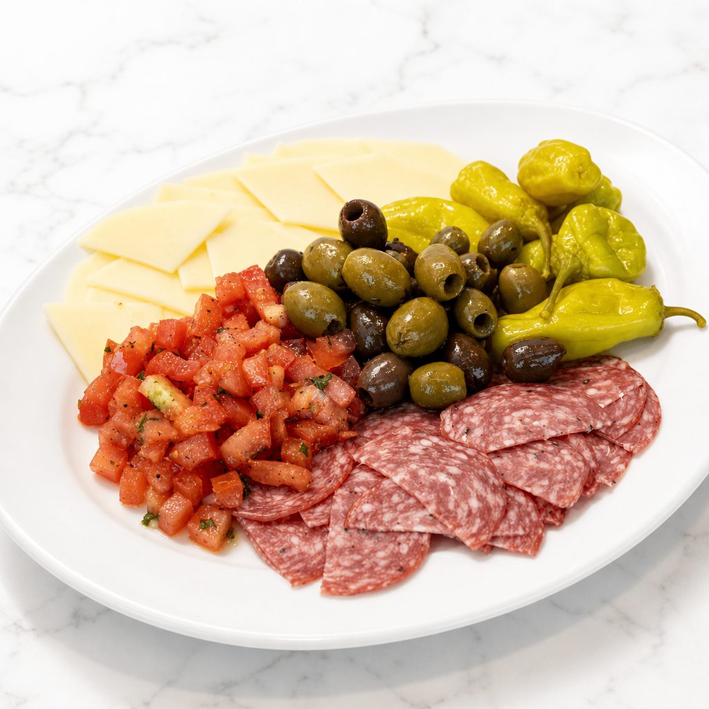 Salami and Cheese Plate.