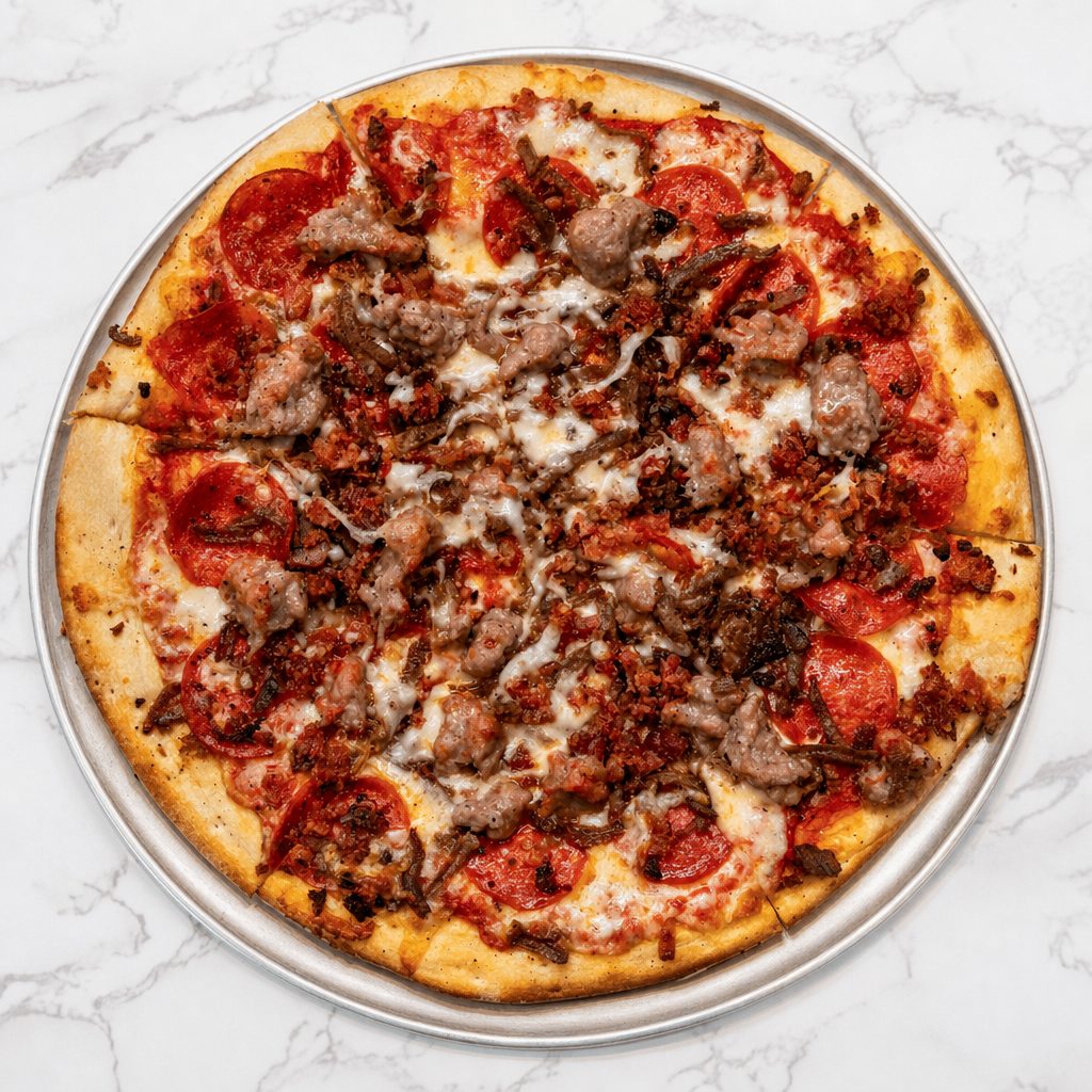 Large Maximus Special Pizza.