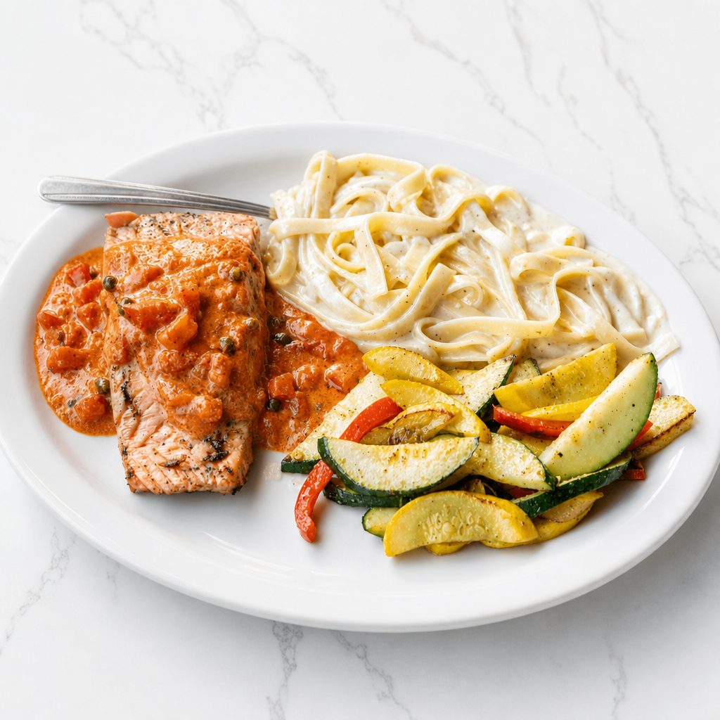 Grilled Salmon Dinner.
