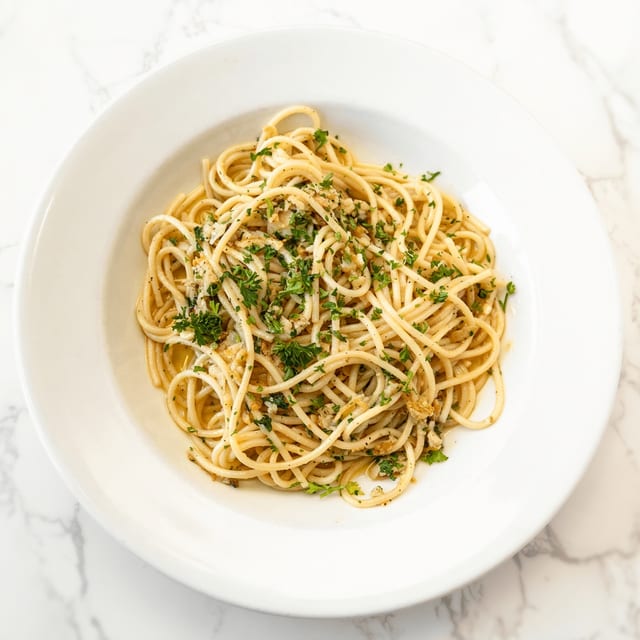 Spaghetti w/Garlic Oil.