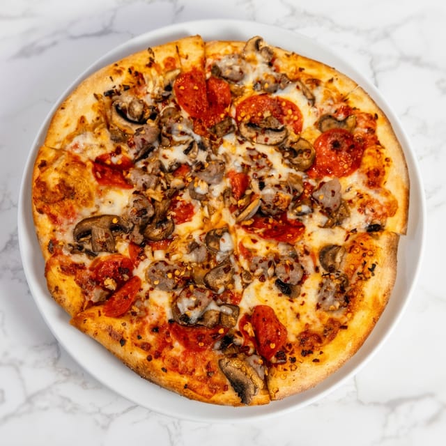 Large Babo's Special Pizza.