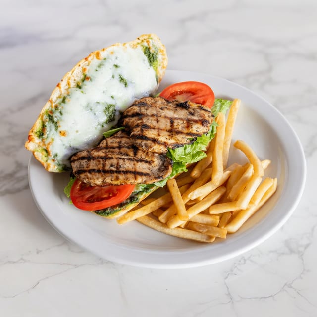 Grilled Chicken Pesto Sandwich.