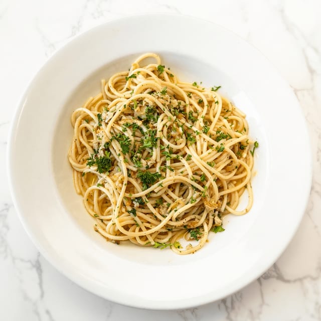 Spaghetti w/Garlic Oil.