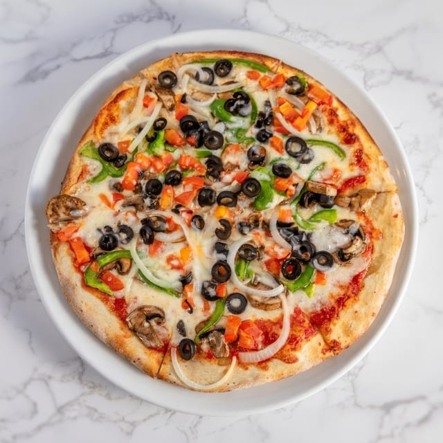 Giant Vegetarian Special Pizza.