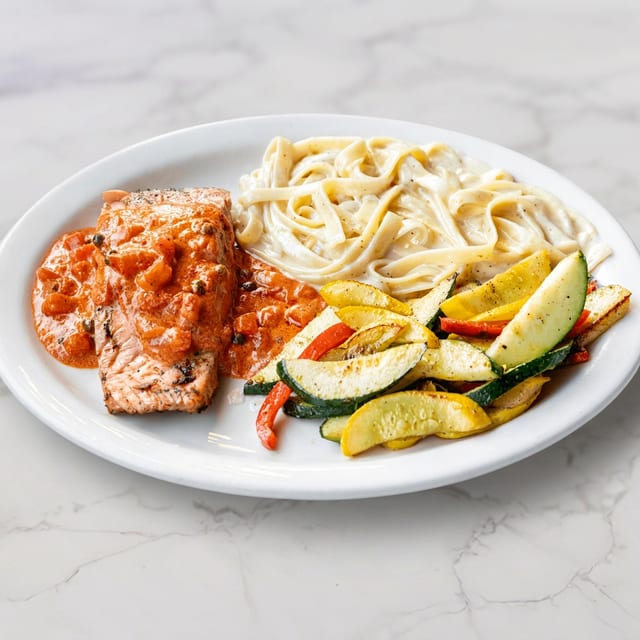 Grilled Salmon Dinner.